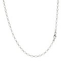 【最短発送】18金 ネックレス チェーンのみ 60cm あずき アズキ 小豆 中空 ホワイトゴールド 18k チェーン ロング男性 ITALY 男女兼用 ユニセ...