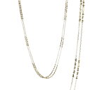 【最短発送】18金 ネックレス ラリエット 2連 チェーンのみ 70cm あずき ミラーボール ロングネックレス ゴールド18k イエローゴールドK18 地金 ...