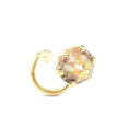 【最短発送】 18金 片耳ピアス カンバーランド ミスティックトパーズ 一粒 片耳 簡単装着 キャッチのいらないピアス キャッチナッシャー つけっぱなし キャッチなし イエローゴールドk18 18k 男女兼用 ユニセックス 男女問わず