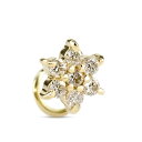 【最短発送】 18金 ピアス 片耳ピアス ダイヤモンド 0.15ct 花 キャッチのいらないピアス つけっぱなし イエローゴールドk18 キャッチナッシャー ボディピアス 男女兼用 ユニセックス 男女問わず レディース