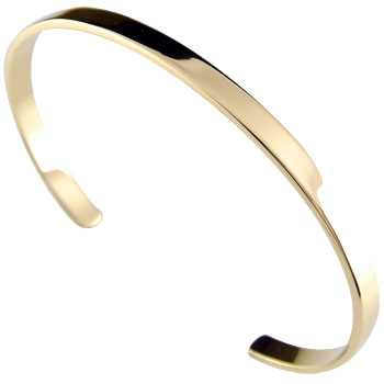 バングル 4ミリ幅 ブレスレット ゴールド イエローゴールドk10 鍛造 シンプル 地金 サイズが選べる 10金 男女兼用 ユニセックス 男女問わず レディース