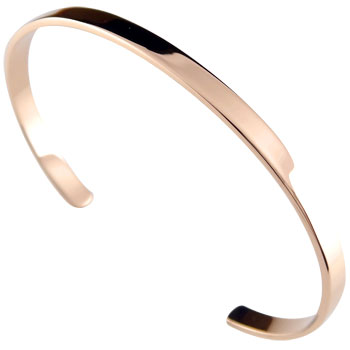 バングル 4ミリ幅 ブレスレット ゴールド ピンクゴールドk10 鍛造 シンプル 地金 サイズが選べる 10金 男女兼用 ユニセックス 男女問わず レディース