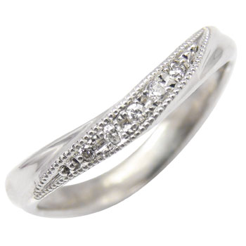 ダイヤモンドリング プラチナ ダイヤモンドリング リング エンゲージリング ダイヤ ダイヤモンド0.05ct 婚約指輪 指輪 ミル打ち ピンキーリング レディース 笑顔になるジュエリー お守り 大きいサイズ対応