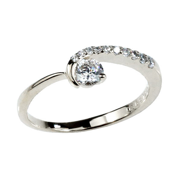 プロポーズリング 婚約指輪 エンゲージリング ダイヤモンドリング 大粒ダイヤ ホワイトゴールドk18 18金 ユニセックス 【ありがとうやおめでとうを伝えよう・プレゼント・誕生日・お祝い】 人気 おしゃれ 大人 普段使い ジュエリー