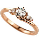 鑑定書付 婚約指輪 ダイヤモンド リング ダイヤ0.37ct 一粒ダイヤモンド 大粒ダイヤモンド SIクラス 指輪 エンゲージリング ピンクゴールドK18 立て爪(4)