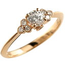 プロポーズリング 18金 鑑定書付き 婚約指輪 エンゲージダイヤモンドピンクゴールドk18 18k 18 大粒 ダイヤモンド VSクラス 0.30ct ミル打ち レディース 笑顔になるジュエリー 大きいサイズ対応 人気(4)