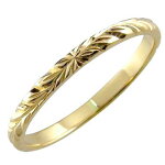 ハワイアンジュエリーハワイアンリング指輪k18小指に記念にお守りとしてイエローゴールドハワイ
