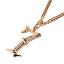 「Rakuten Fashion THE SALE」10金 ペンダント トップ メンズジュエリー 大きい 数字 ナンバー 7 ラッキーナンバー ピンクゴールドk10 10k ダイヤモンド ネックレス シンプル(4)
