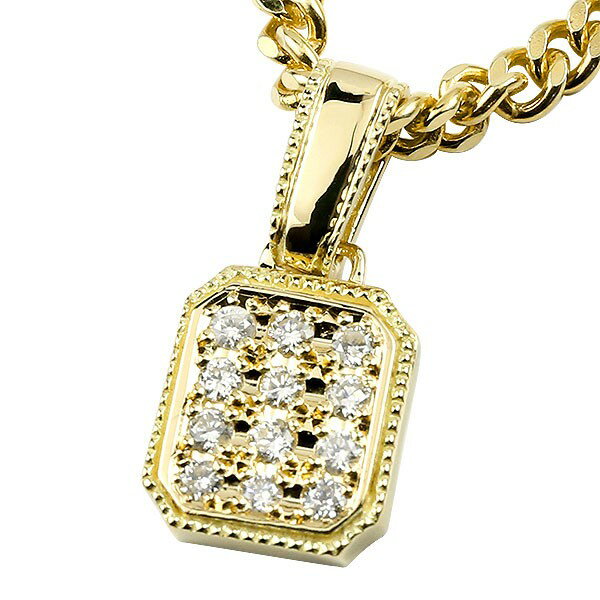 18金 ペンダント トップ イエローゴールドK18 メンズ メンズジュエリー ダイヤモンド ダイヤ 18k ネックレス シンプル 男性用 men's