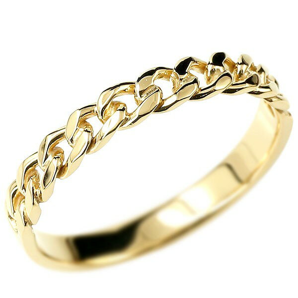 18金 リング メンズ 指輪 イエローゴールドk18 18k 喜平 喜平キヘイ 鎖柄 裏抜き無し 地金宝石なし 男性用 メンズジュエリー 笑顔になるジュエリー お守り 大きいサイズ対応 ピンキーリング サムリング ミディリング