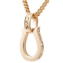 18金 メンズ ネックレス トップ ピンクゴールドk18 18k ハワイアンジュエリー メンズジュエリー 喜平用 馬蹄 シンプル ホースシュー 蹄鉄 バテイ チェーン キヘイ 地金 男性用 men's(4)