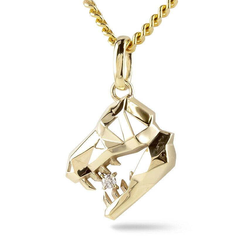 【最短発送】10金 ペンダント ネックレス ゴールド トップ 喜平用 ダイヤモンド ティラノサウルス 恐竜 ペンダントトップ イエローゴールドk10 チェーン キヘイ 男女兼用 ユニセックス 男女問わず