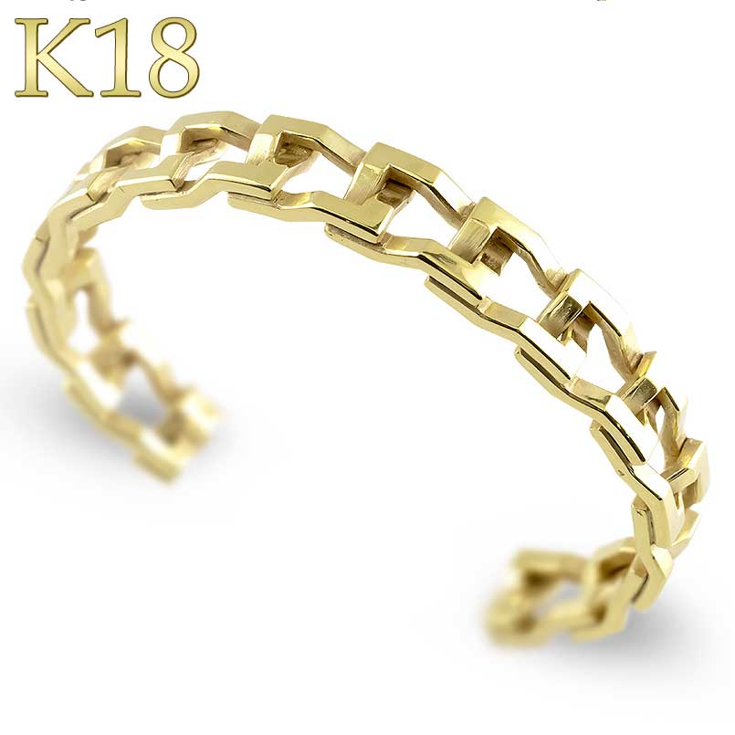 18金 バングル ブレスレット イエローゴールドk18 18k 時計と一緒に パーツ 男女兼用 ユニセックス 男女問わず レディース