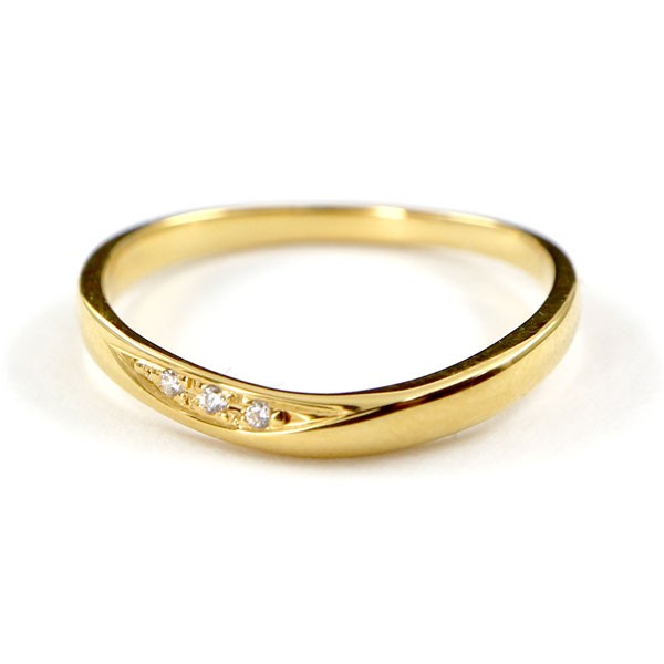 結婚指輪 マリッジリング ペアリング 18金 指輪 ダイヤモンド K18 細身 2個セット