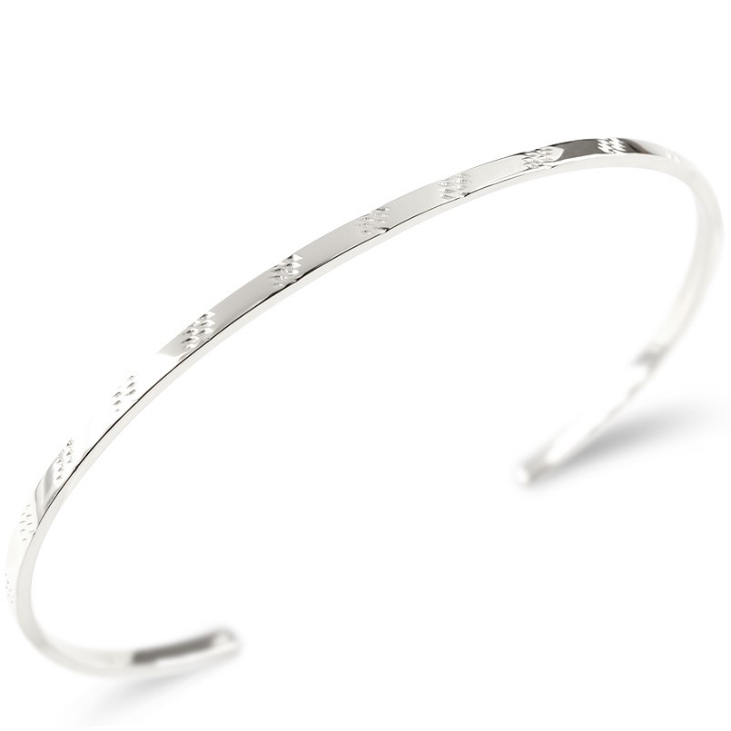 バングル プラチナ ブレスレット pt900 カット 繊細 細身 地金 鍛造 シンプル 男女兼用 ユニセックス 男女問わず レディース