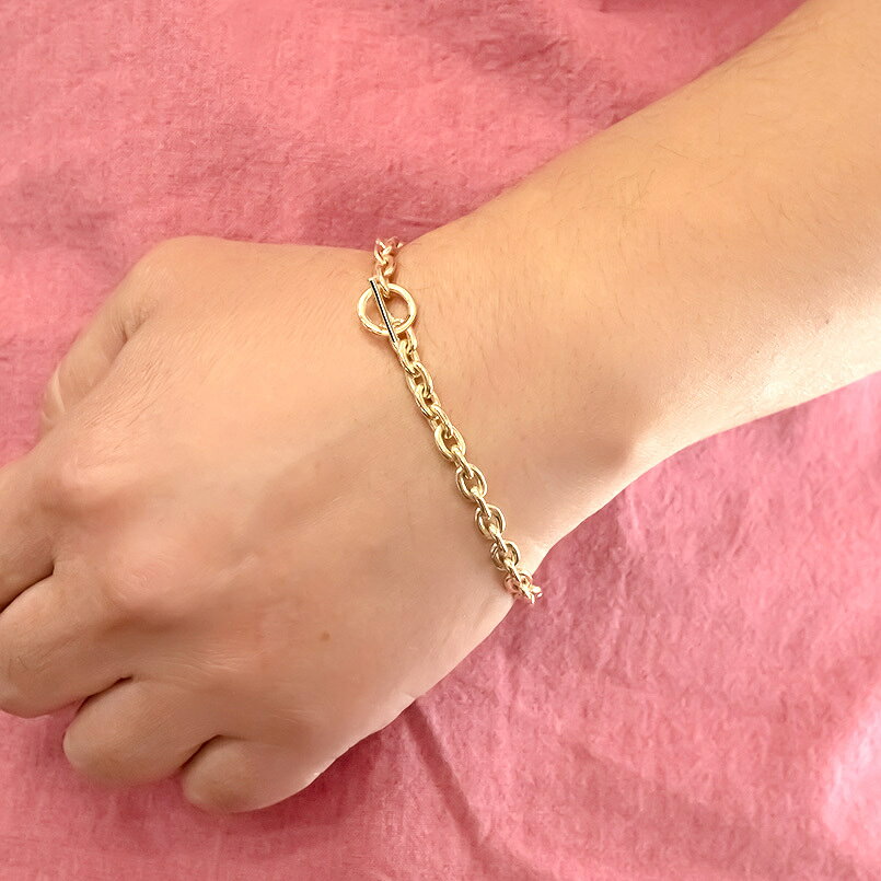 18金 ゴールド ブレスレット トグルクラスプ ゴールド 18k イエローゴールドk18 マ...