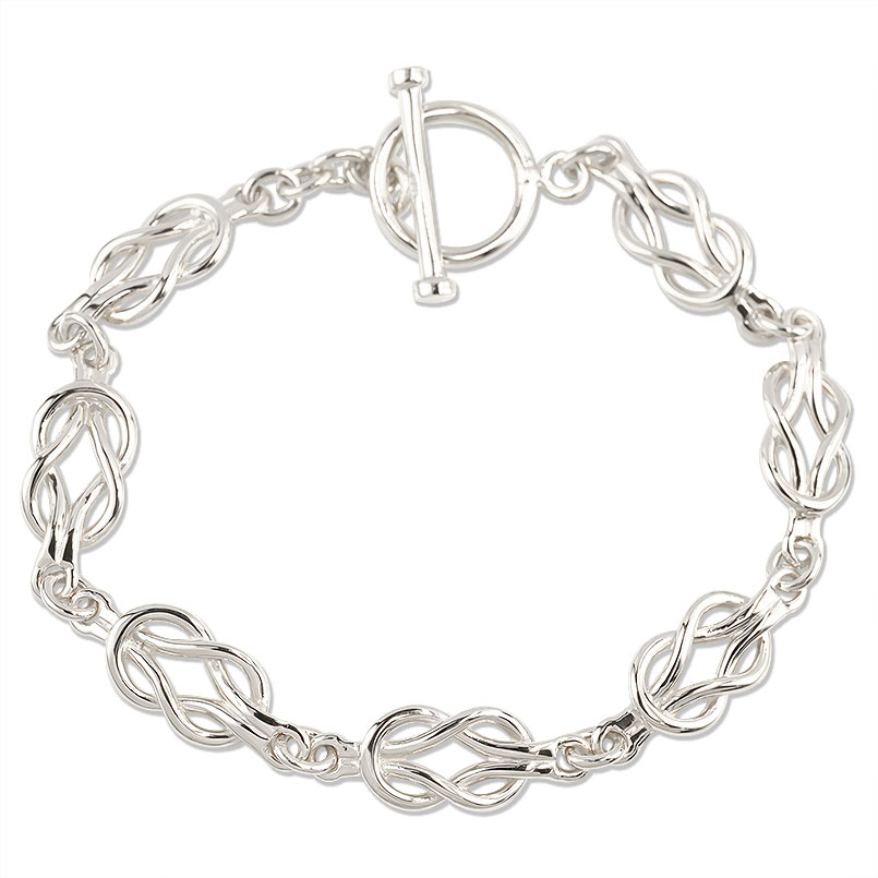 メンズ ブレスレット シルバー インフィニティ トグルクラスプ sv925 地金 男性 無限 マンテル 人気 シンプル