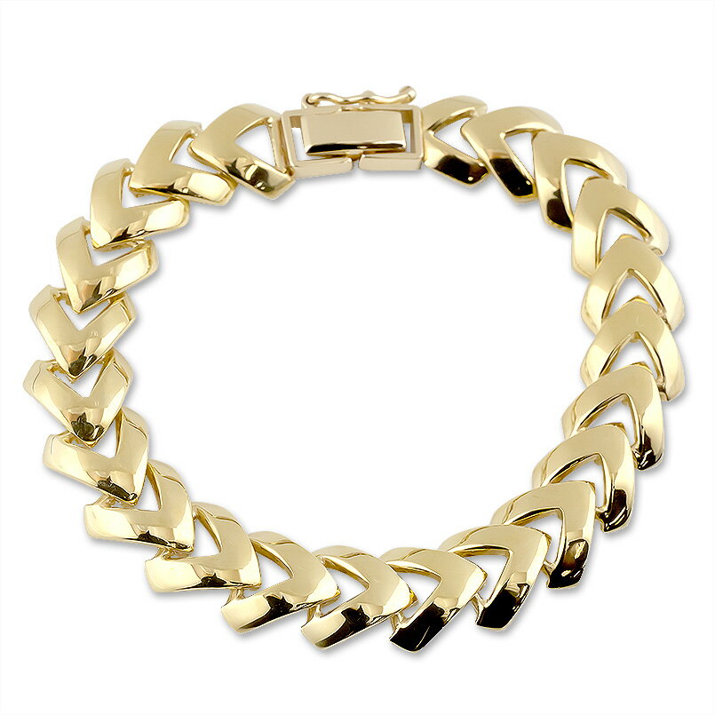 18金 ブレスレット 中折式金具 ストッパー付 ゴールド イエローゴールドk18 18k 地金 幅広 太め 女性 男女兼用 ユニセックス 男女問わず レディース