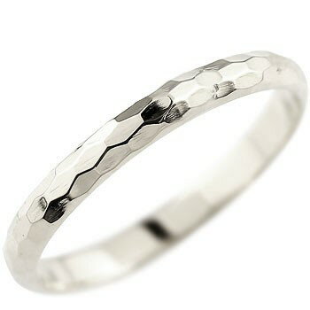 プラチナ リング 甲丸 槌目 槌打ち pt900 ロック仕上げ 指輪 婚約指輪 シンプル 男女兼用 ユニセックス 男女問わず(4)