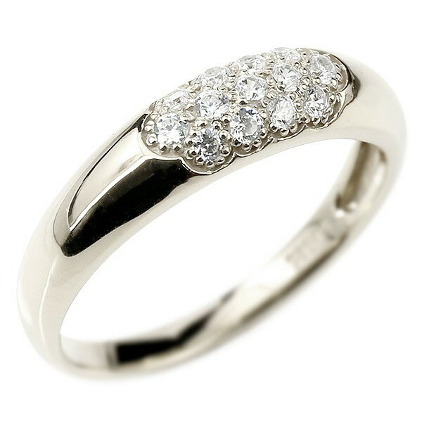 10金 ゴールド リング メンズ ダイヤモンドリング 指輪 パヴェ ホワイトゴールドk10 ピンキーリング k1..