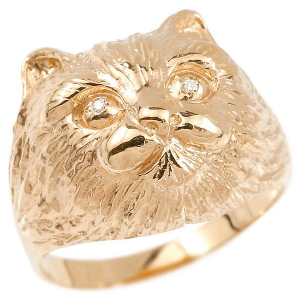 婚約指輪 エンゲージリング プロポーズリング レディース 女性 彼女 妻エンゲージ ブライダル 結婚記念日 10金 リング ダイヤモンド 猫 指輪 シンプル ピンクゴールドk10 幅広 宝石 ねこ ネコ プレゼント ギフト ジュエリー 記念日 大人 おしゃれ