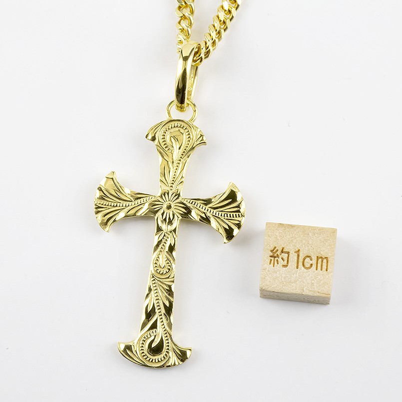 ネックレス メンズ 18金 ペンダントトップ 18k ハワイアンジュエリー 喜平用 クロ...