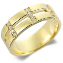 「Rakuten Fashion THE SALE」18金 リング ダイヤモンド 指輪 ダイヤ 0.20ct 太め 幅広 18k ゴールド ピンキーリング イエローゴールドk18 k18 シンプル ジュエリー かっこいい 大きい 男女兼用 ユニセックス 男女問わず(4)