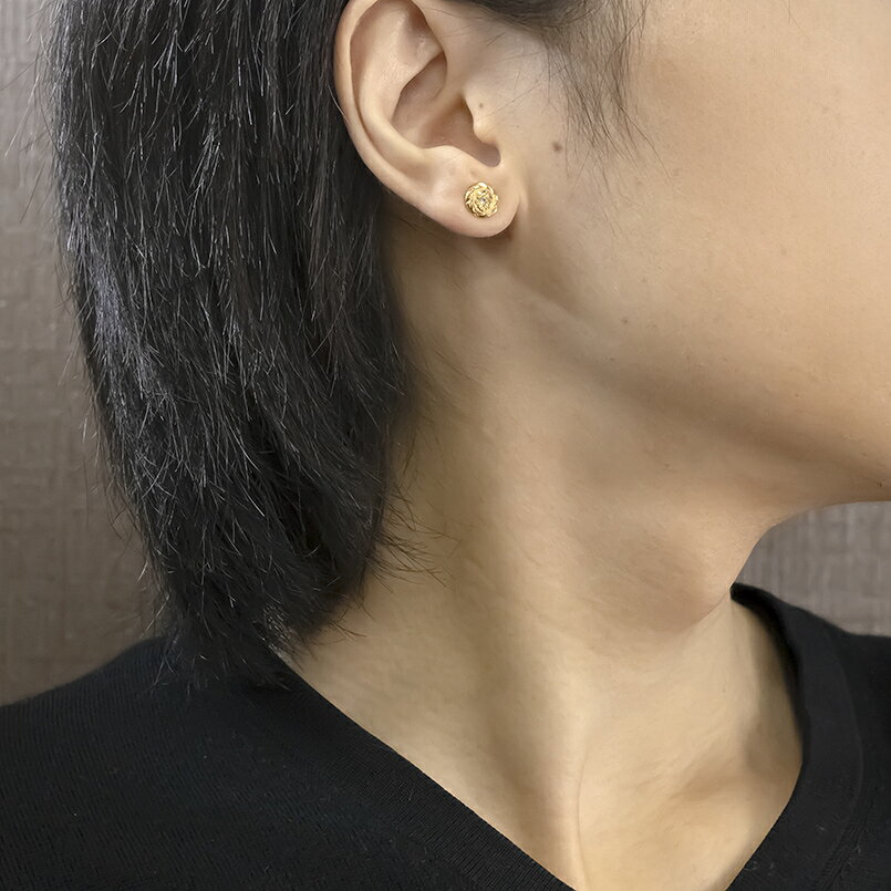 18金 ピアス 18k 片耳 つけっぱなし 宝石が選べる 全16種 ハワイアンジュエリー シ...