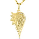 18金 ペンダントトップ メンズ 羽根 翼 ダイヤモンド 喜平用 ネックレス チャーム 大きめ 18k ダイヤ 0.08ct ゴールド シンプル イエローゴールドK18 k18 天使 エンジェル お守り ジュエリー 男性 誕生日 プレゼント 普段 使い カジュアル(4)