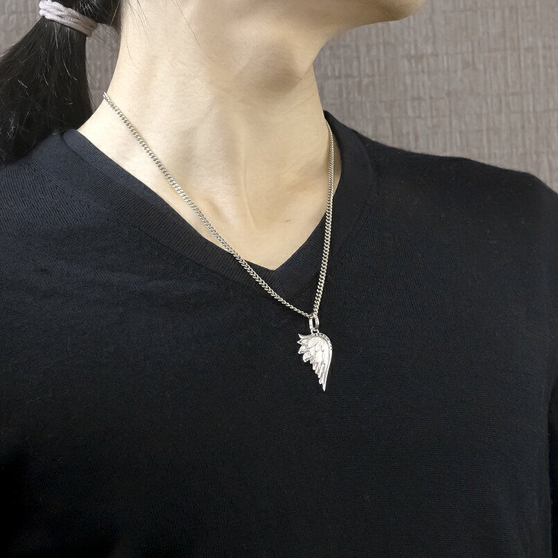 プラチナ ペンダントトップ メンズ 羽根 ダイヤモンド 喜平用 ネックレス チャーム...