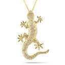 ネックレス メンズ 18金 ペンダントトップ ダイヤ トカゲ リザード 爬虫類 とかげ ゴールド イエローゴールドk18 18k ダイヤモンド 男性 ペンダント...