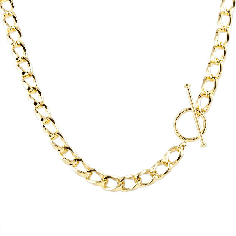 18金 ネックレス チェーン 角線ヒネリ マンテル 50cm 52g ゴールド 18k イエローゴールドk18 だけ チェーンのみ 地金 トグルクラスプ 鎖 男女兼用 ユニセックス 男女問わず