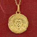 ネックレス 純金 24金 星座 プレート レリーフ柄 メダル アンティーク ゴールド K24 24k ペンダントトップ 選べるデザイン 全12種 シンプル おし...