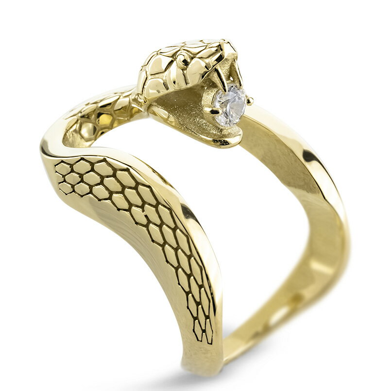 リング18金18kヘビスネークダイ...