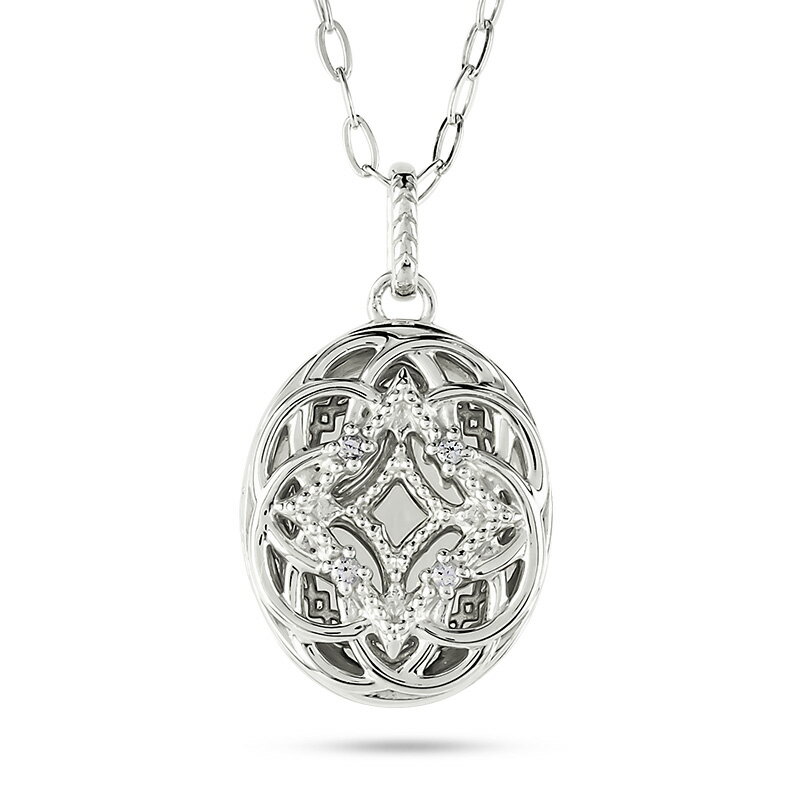 プラチナ ロケット ペンダントトップ ネックレス ホワイトトパーズ レディース 大ぶり 透かし pt900 オーバル シンプル 人気 おしゃれ 送料無料