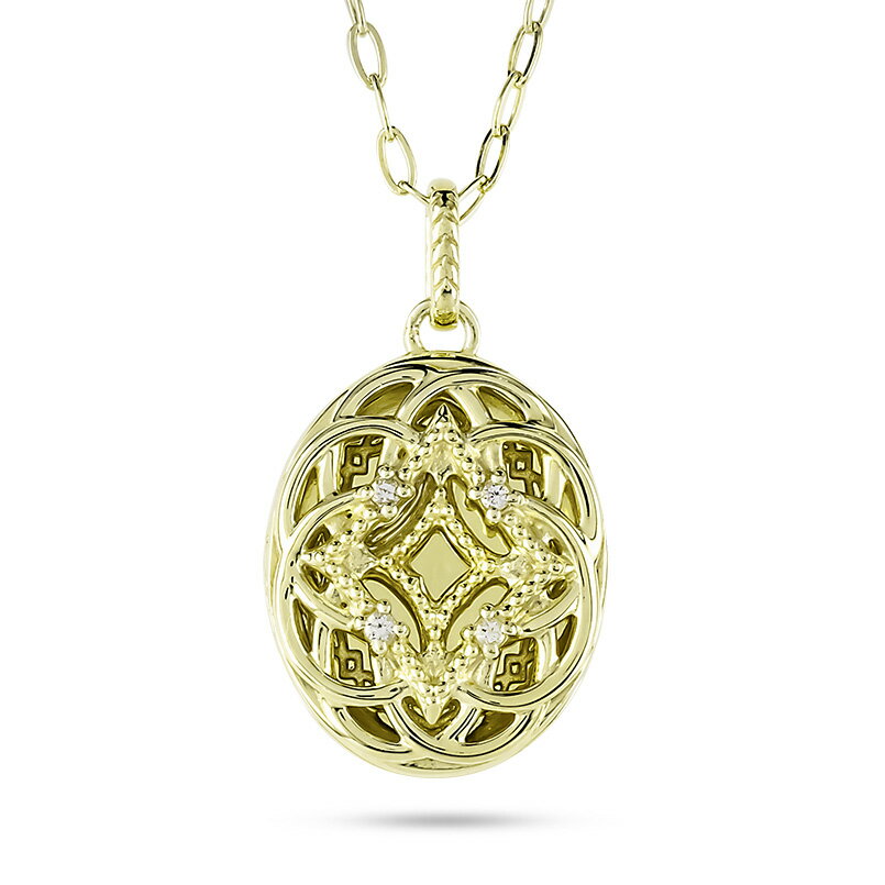 18金 ロケット ペンダントトップ ネックレス ホワイトトパーズ レディース 大ぶり 透かし ゴールド 18k イエローゴールドK18 オーバル シンプル 人気 おしゃれ 送料無料