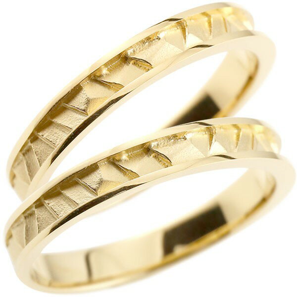 18金 結婚指輪 マリッジリング ペアリング イエローゴールドk18 ストレート 宝石なし 地金 ブライダルリング 結婚式 結婚記念 幅広 裏抜きなし カップル...
