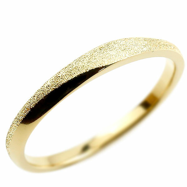 18金 リング シンプルピンキーイエローゴールドk18 指輪 中指 ミディリング 人差し指 インデックスリング 華奢重ね付け 指輪 中指 ミディリング 人差し指 インデックスリング 細め 細身 荒し ダイヤポイント加工 スターダスト つや消し レディース