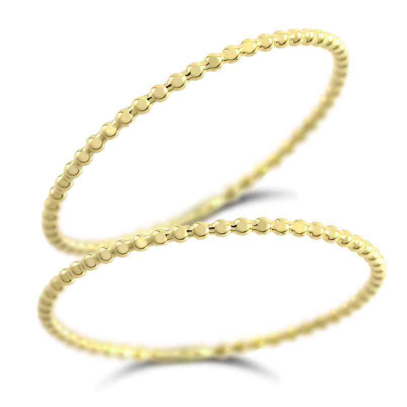 【最短発送】 18金 ペアリング 2本セット ペア リング ゴールド ボール 結婚指輪 ゴールド マリッジリング 極細 繊細 重ね付け 指輪 18k イエローゴ...