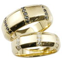 [GW限定10％OFFクーポン]18金 ペアリング 結婚指輪 マリッジリング イエローゴールドk18 18k ダイヤモンド ブラックダイヤモンド ダイヤ ブライダルリング つや消し 結婚式 結婚記念 ブライダルジュエリー 指輪 ご褒美 自分買い 人気 おしゃれ 大人 普段使い ジュエリー