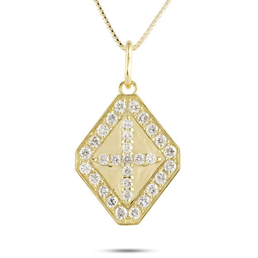 18金 ネックレス トップ メンズ ダイヤモンド クロス ゴールド イエローゴールドk18 ベネチアンチェーン 十字架 菱形 男性 18金 ネックレス トップ メンズ ダイヤモンド クロス ゴールド イエローゴールドk18 ベネチアンチェーン 十字架 菱形 男性