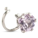 【最短発送】プラチナ ピアス 片耳ピアス ピンクトパーズ キャッチのいらないピアス キャッチナッシャー キャッチレス ノンキャッチ ピアス キャッチなし ボディ...