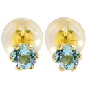 【最短発送】18金 ピアス サンタマリアアクアマリン ピアスk18 スタッドピアス イエローゴールド 3月の誕生石アクアマリン 18k 男女兼用 ユニセックス 男女問わず