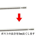 プラチナ ピアス 両耳用 1ペア ピアスポストを長くする 0.7×15ミリ k18(4)