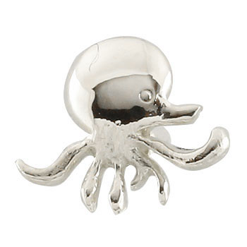 プラチナ ピアス レディース 女性 妻 彼女 片耳 オクトパス タコ たこ ピアス 地金ピアス マリン Octopus
