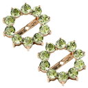 18金 ピアス ピアスパーツ ピアスジャケット バックチャーム ピアス フラワー 花 ペリドット ピンクゴールドk18 18k 天然石 8月誕生石 スタッドピアス用 シンプル レディース