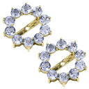 18金 ピアス ピアスパーツ ピアスジャケット バックチャーム ピアス フラワー 花 タンザナイト イエローゴールドk18 18k 天然石 12月誕生石 スタッドピアス用 シンプル レディース オリジナルジュエリー