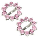 18金 ピアス ピアスパーツ ピアスジャケット バックチャーム ピアス フラワー 花 ピンクサファイア ホワイトゴールドk18 18k 天然石 9月誕生石 スタッドピアス用 シンプル レディース(4)