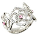 薔薇 バラ ローズ 指輪 プラチナ リング ダイヤモンド ピンクサファイア 9月誕生石 ピンキーリング レディース 笑顔になるジュエリー お守り 大きいサイズ対応