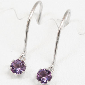 18金 ピアス アメジストピアス ホワイトゴールドk 18k 18wg 2月の誕生石アメジスト フックピアス 18k 18金 ピアス アメジストピアス ホワイトゴールドk 18k 18wg 2月の誕生石アメジスト フックピアス 18k